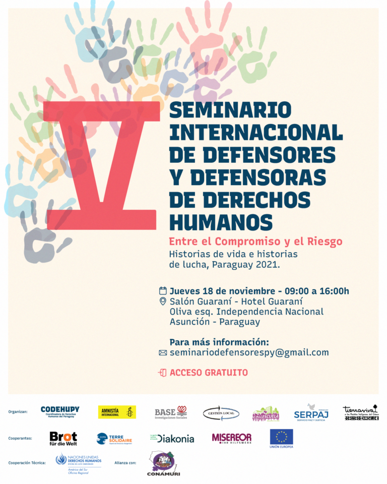 seminario internacional Defensores de derechos humanos 2021